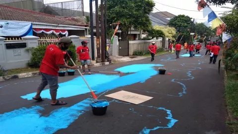 Keren Nih, Jalan Aspal di Jakarta Selatan Dihiasi Mural 3D - GenPI.co