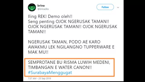 Demo Surabaya, Lebih Seram Amukan Bu Risma daripada Water Cannon - GenPI.co