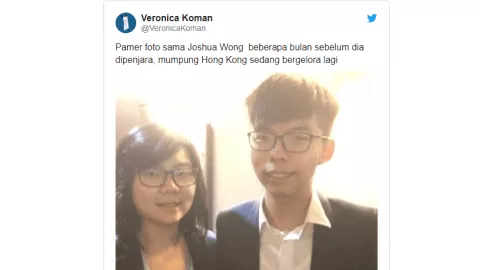 Tersangka Provokasi Veronica Koman Pernah Foto Bareng Joshua Wong - GenPI.co