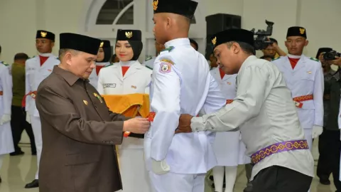 32 Anggota Paskibraka Provinsi Gorontalo Dikukuhkan - GenPI.co