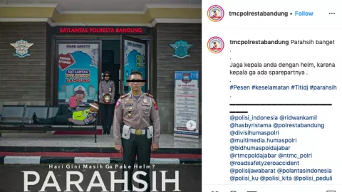 Polresta Bandung Bikin Poster Tertib Lantas Mirip Film Parasite - GenPI.co