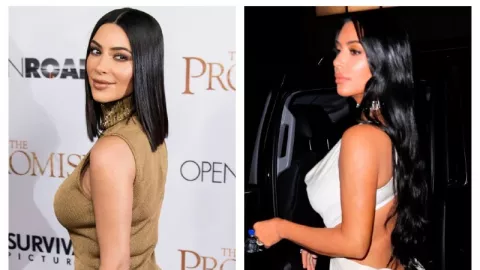 Menggoda! Intip Gaya Kim Kardashian Dengan Outfit Neon Menyala - GenPI.co