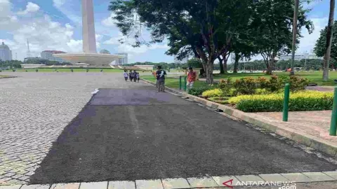 Gas Terus, Sirkuit Formula E di Monas Diaspal Buat Uji Coba - GenPI.co