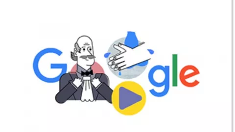 Gambar Google Doodle Antara Dr. Ignaz Semmelweis dan Cuci Tangan - GenPI.co
