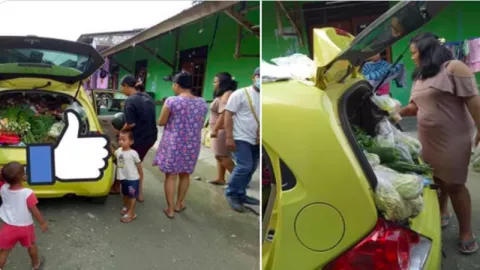 Sadis! Tukang Sayur di Papua Pakai Honda Brio untuk Jualan Sayur - GenPI.co