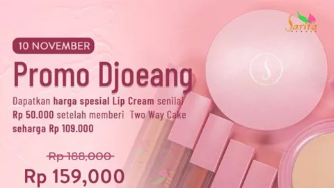 Promo Djoeang Harga Spesial Lip Cream usai Beli TWC Sarita Beauty - GenPI.co