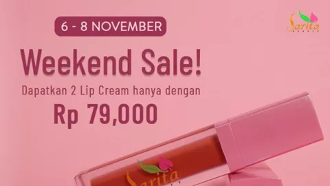 Beli Langsung 2 Lip Cream Sarita Beauty di Shopee Lebih Hemat - GenPI.co