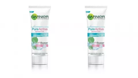 Garnier Sensitive Anti-Acne Cleansing Gel Redakan Jerawat - GenPI.co