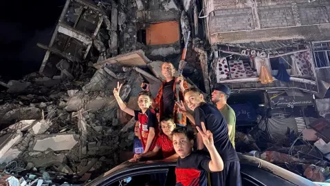 Rakyat Gaza Memekik Girang, Hamas Menang Atas Israel - GenPI.co