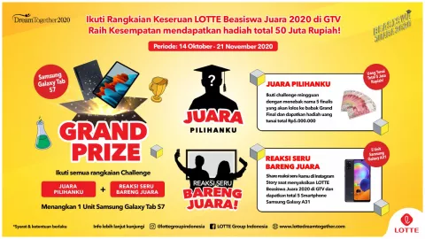 LOTTE Beasiswa Juara 2020 untuk Dukung Pendidikan di Tanah Air - GenPI.co