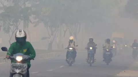Ada 61 Titik Panas, Kabut Asap Tutupi Jalan di Riau - GenPI.co