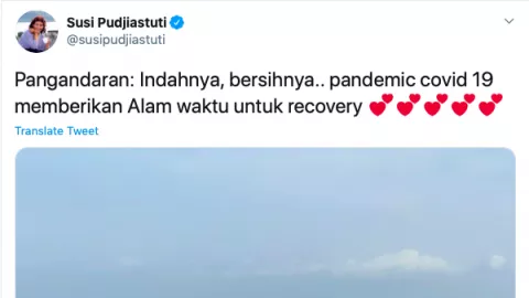 Susi Pudjiastuti Unggah Cantiknya Pantai Pangandaran Saat Pandemi - GenPI.co