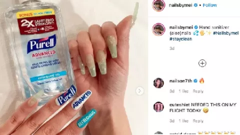 Kreasi Ahli Nail Art Jepang, Hias Kuku Mirip Hand Sanitizer - GenPI.co