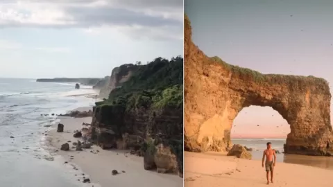 Pesona Batu Cincin Pantai Mbawana Sebelum dan Sesudah Runtuh - GenPI.co