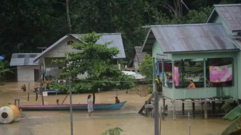Banjir Kiriman dari Malaysia, Ratusan Rumah di Nunukan Terendam - GenPI.co