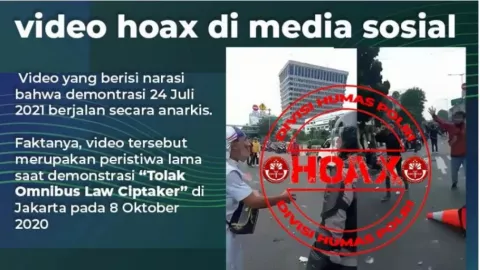 Demonstrasi Tolak PPKM Cuma Isapan Jempol, Video di Medsos Hoaks - GenPI.co