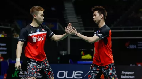 Hajar India, Kevin Sanjaya/Marcus Gideon Lanjutkan Rekor Gila - GenPI.co