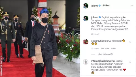 Pakai Pakaian Adat Badui, Jokowi Tampil Simple Tapi Elegan - GenPI.co