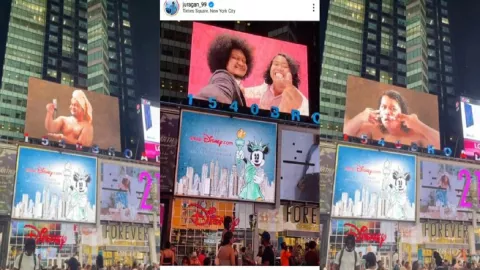 Wajah Babe Cabita dan Marshel Muncul di Times Square New York - GenPI.co