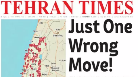 Media Iran Rilis Peta Israel Berisi Lusinan Target Tembakan Roket - GenPI.co