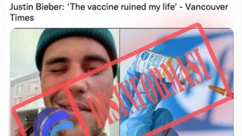 Wajah Justin Bieber Lumpuh Sebelah Karena Vaksin Covid-19, Hoaks! - GenPI.co
