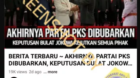 Benteng Istana Sebut Jokowi Bubarkan PKS, Hoaks Parah - GenPI.co