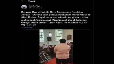 Jokowi Kunjungi Gereja Katedral Bogor Saat Natal, Natalius Pigai Ngamuk di Twitter - GenPI.co