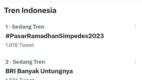 Tagar #PasarRamadhanSimpedes2023 Puncaki Trending Topic Twitter - GenPI.co