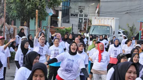 Ajak Ibu-ibu Tangerang Hidup Sehat, Gardu Ganjar Gelar Senam Jantung - GenPI.co