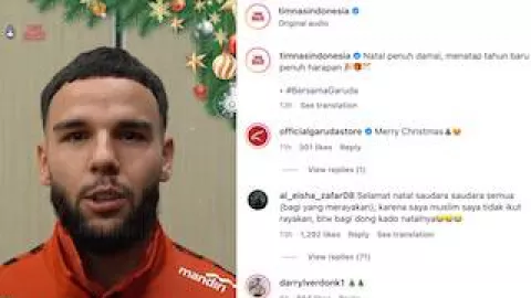 Jay Idzes hingga Verdonk Sampaikan Selamat Natal untuk Fans Timnas - GenPI.co