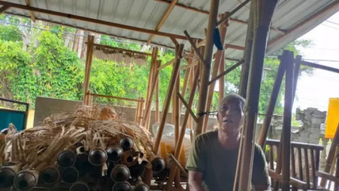 Jual Gazebo, Perajin Bambu Gianyar Bali Bertahan dari Pandemi - GenPI.co BALI