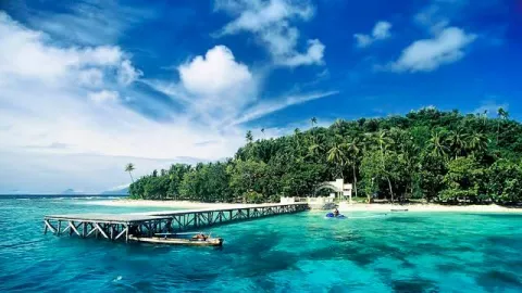 Di Pulau Guraici, kamu Bisa Menyelam Bersama Ikan Pari Loh! - GenPI.co