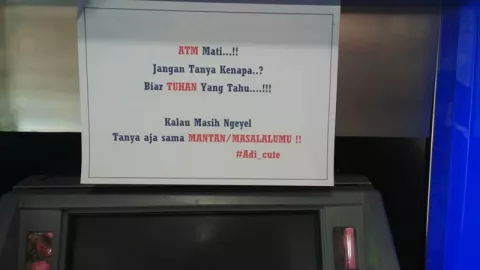 Auto Mesem, Seseorang Tulis Ini di ATM Rusak! - GenPI.co