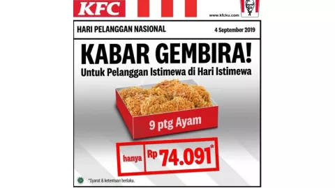 Hari Pelanggan Guys, Sepotong Ayam Goreng KFC Cuma Rp8.000 Doang! - GenPI.co