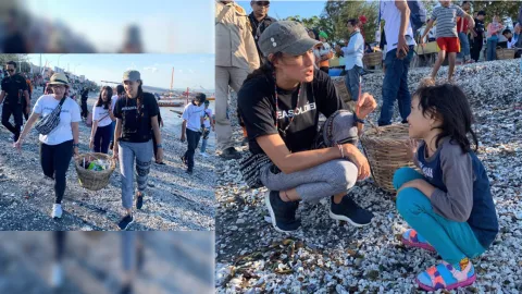 Keren, Nadine Chandrawinata Punya Pasukan Bersih-bersih Laut - GenPI.co