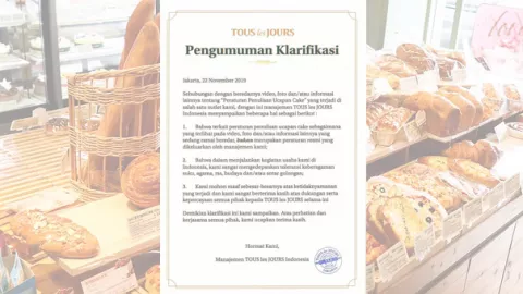 Terkait Ucapan Kue Natal, Berikut Klarifikasi Tous les Jour - GenPI.co