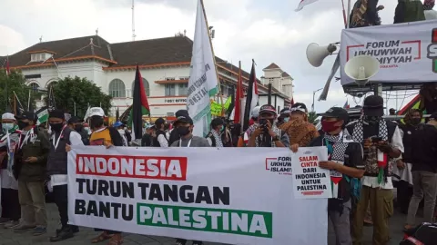 Aksi Bela Palestina di Yogya, Ajak Boikot Produk Israel - GenPI.co