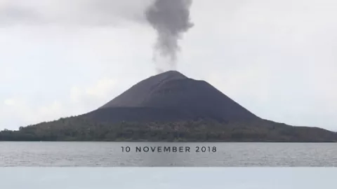 Gunung Anak Krakatau Jadi Gurun Pasir, Lihat Penampakannya... - GenPI.co