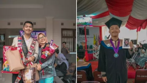 Memilukan, Mahasiswa Ini Bawa Foto Mendiang Pacarnya Saat Wisuda - GenPI.co