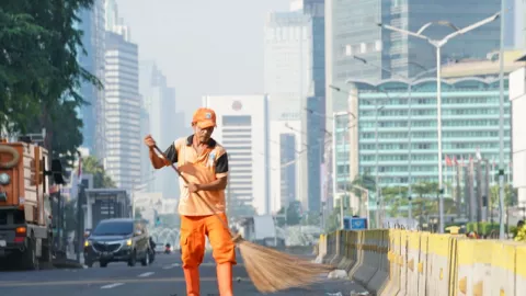 20 Kali Lipat Volume Sampah Dari Biasanya Pasukan Orange Bersihkan Kawasan Thamrin - GenPI.co