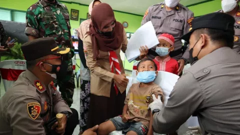 Polres Magelang Sisir Vaksinasi Anak dan Umum ke Desa dan Sekolah - GenPI.co JATENG