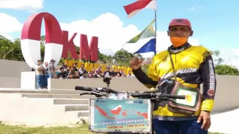 Keren Pol! Warga Temanggung Ini Keliling Indonesia Naik Sepeda - GenPI.co JATENG