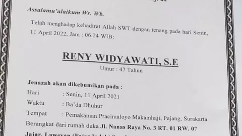 Mantan Anggota DPRD Solo, Reny Widyawati, Meninggal Dunia - GenPI.co JATENG