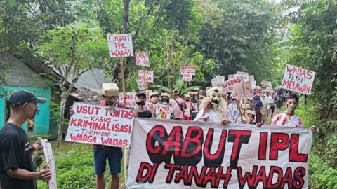 Tolak Pengukuran Tambang, Warga Wadas Gelar Aksi Bisu - GenPI.co JATENG