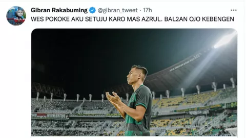 Gibran Kritik Jadwal Pertandingan Sepak Bola Terlalu Malam: Idene Sopo To? - GenPI.co JATENG