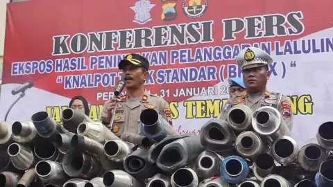 Meresahkan! 217 Knalpot Brong Disita dan Dimusnahkan Polres Temanggung - GenPI.co JATENG