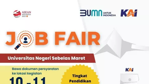 KAI Buka Lowongan Kerja Terbaru untuk Lulusan SMA hingga S1 di UNS Job Fair, Cek Syaratnya! - GenPI.co JATENG