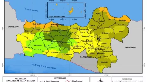 BMKG: Awal Musim Hujan di Jawa Tengah Diprakirakan Awal November 2023 - GenPI.co JATENG