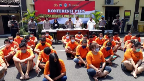Polisi Kediri Tahan 41 Tersangka Kasus Narkoba Januari-Maret - GenPI.co JATIM