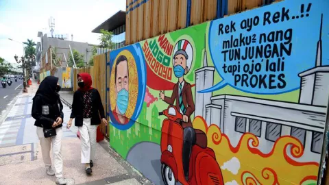 Jalan Tunjungan Semakin Cantik dengan Mural, Lihat Saja - GenPI.co JATIM